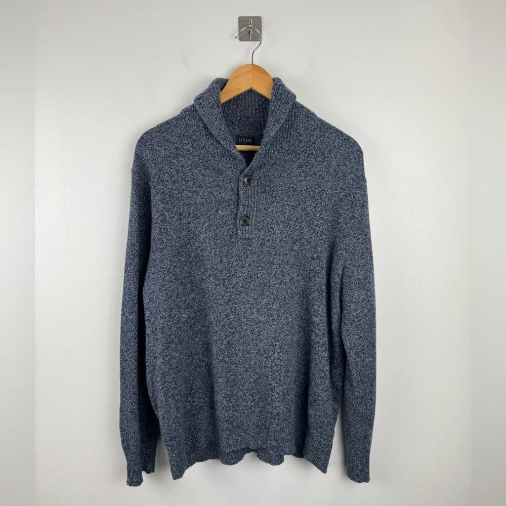 J.Crew Men Shawl‎ Collar Sweater Lambswool Blend Size Large